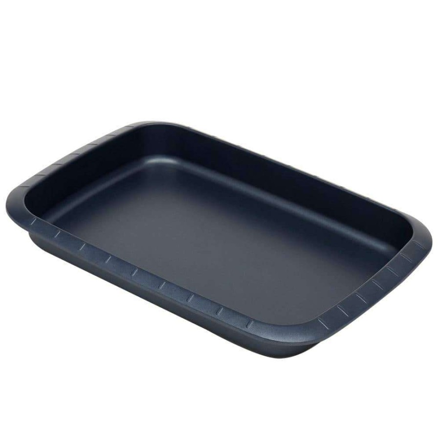 Baking Sheets * | Indigo Non-Stick Carbon Steel Roasting Pan By Michael Graves Design