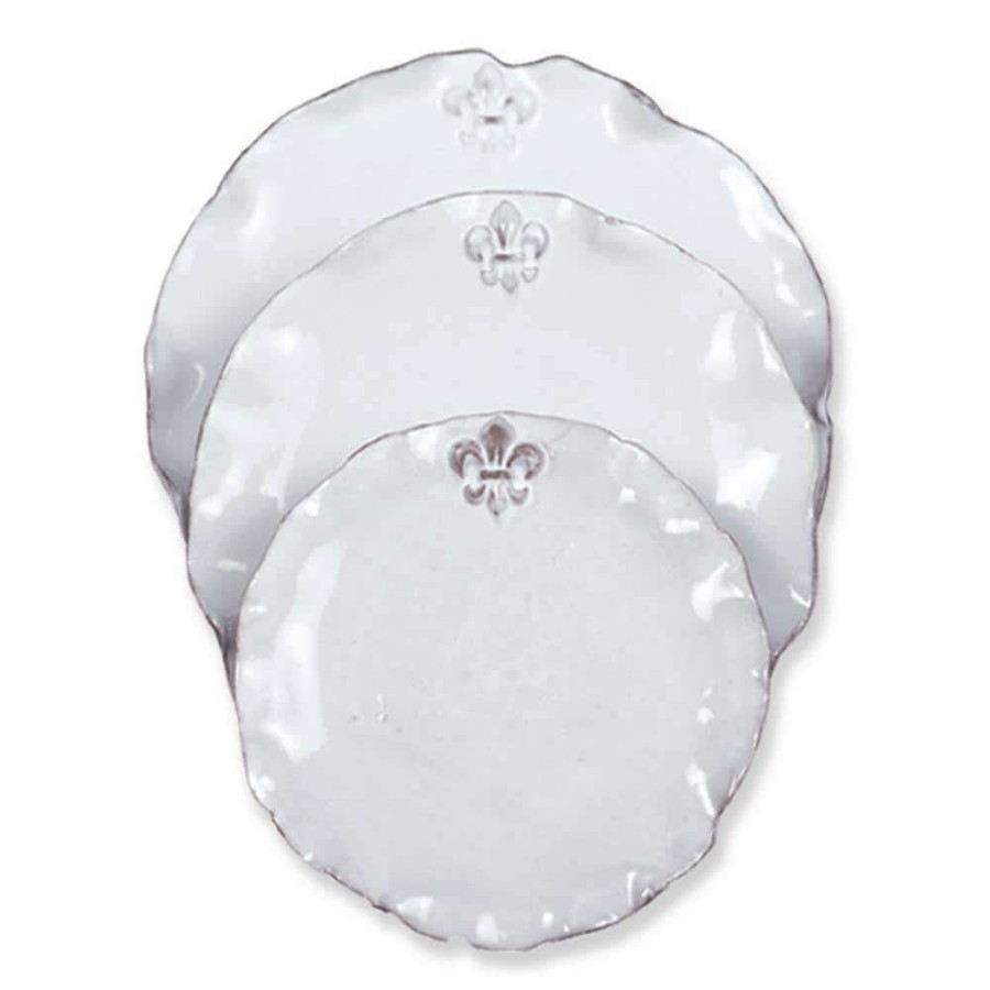 Casserole Dishes * | Fleur De Lis 1.5 Quart White Ceramic Rectangle Casserole Dish By Abigails