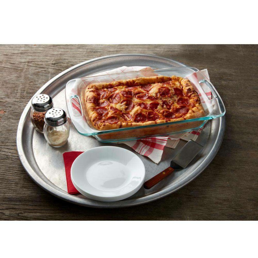 Baking Dishes * | Easy Grab 3-Qt Glass Baker With Red Lid By Pyrex