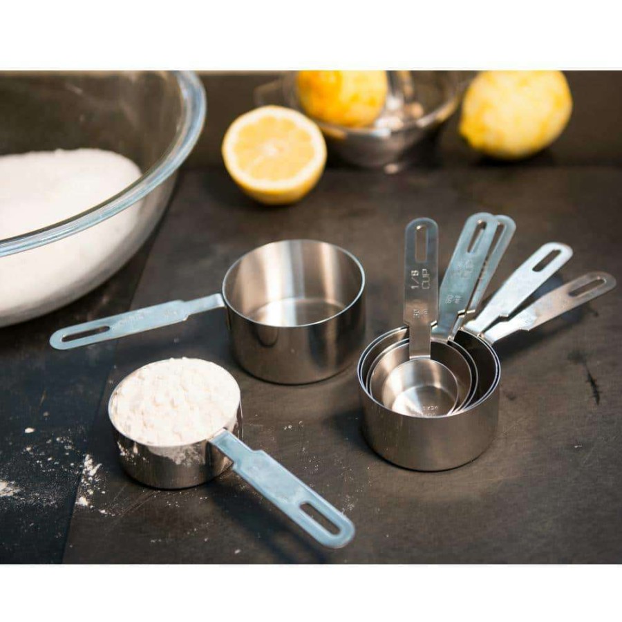 Baking Supplies * | Endurance 7-Piece Stainless Steel Measuring Cup Set By Rsvp International