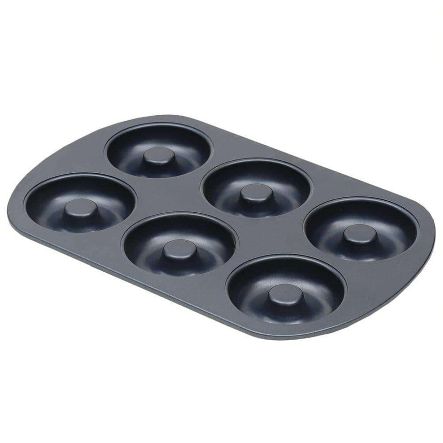 Baking Supplies * | 6-Cup Indigo Non-Stick Carbon Steel Donut Pan By Home Basics