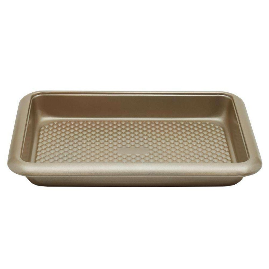 Baking Sheets * | Aurelia Gold Non-Stick 14.5 In. X 10.6 In. X 1.75 In. Carbon Steel Roaster Pan By Home Basics