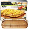 Baking Sheets * | 16 In. X 12 In. Aluminum Ti-Ceramic Nonstick Heat Circulating Crisper Tray By Gotham Steel