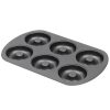 Baking Supplies * | 6-Cup Black Non-Stick Donut Pan By Home Basics