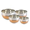 Baking Supplies * | 4-Piece Premium 2-Tone Stainless Steel Hammered Mixing Bowl Set By Lexi Home