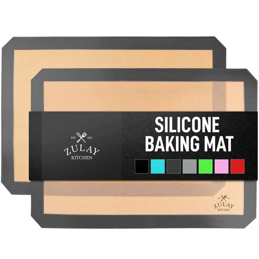 Baking Sheets * | Zulay 16.5 In. X 11.6 In. Silicone Baking Mat Sheet Set (2-Pack) By Zulay Kitchen