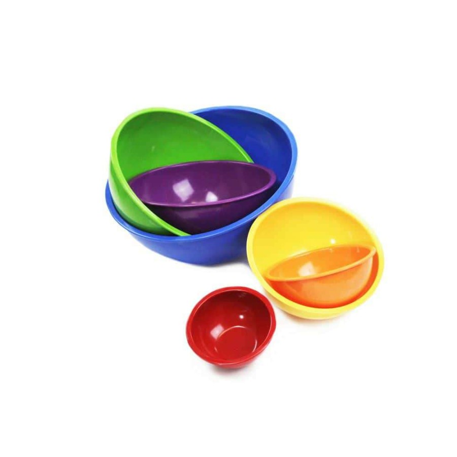 Baking Supplies * | 6-Piece Melamine Plastic Bright Multicolored Mixing Bowls Set By Lexi Home