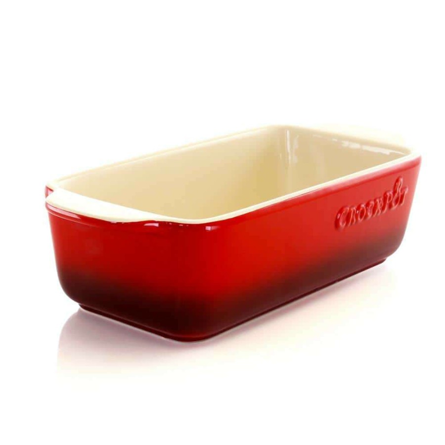 Baking Sheets * | Artisan 1.25 Qt. Stoneware Rectangle Bake Pan In Red By Crock-Pot