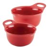 Baking Supplies * | 2-Piece Ceramic Red Mixing Bowl Set By Rachael Ray