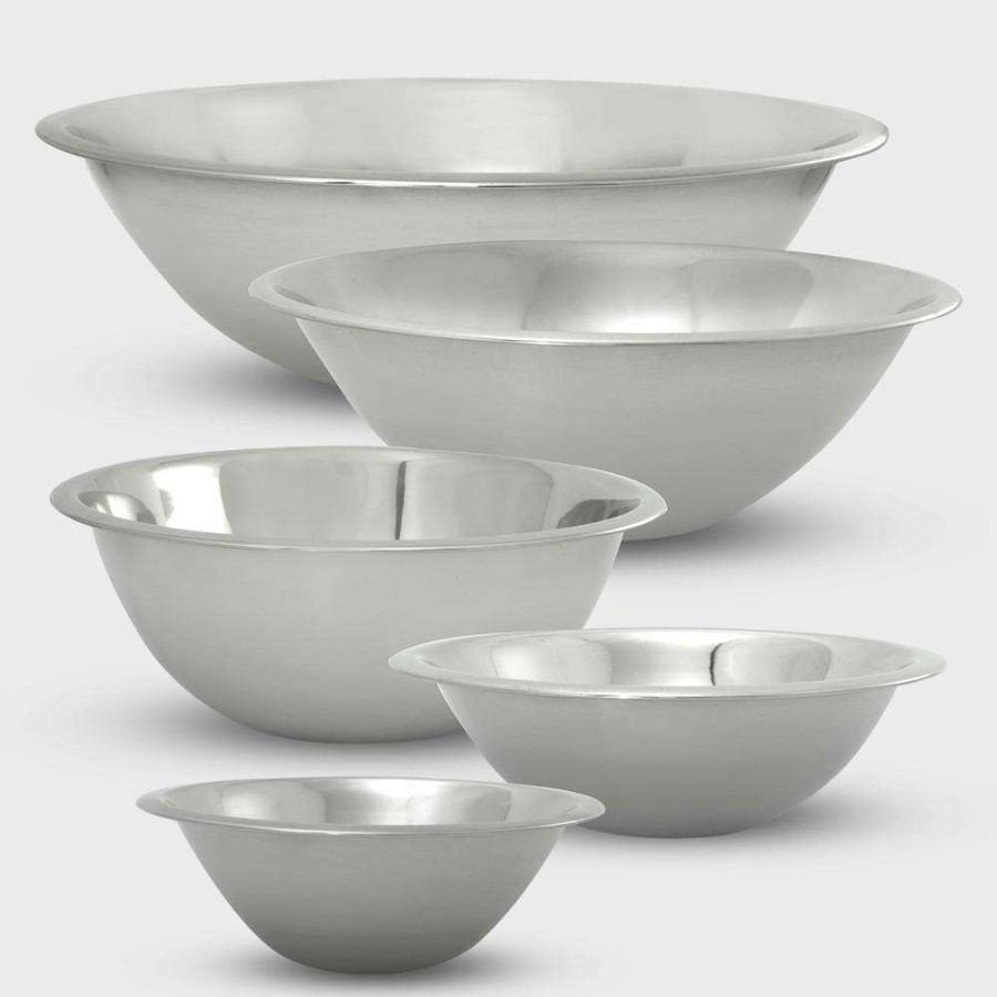 Baking Supplies * | 5 Pc Stainless Steel Mixing Bowl Set By Cook Pro