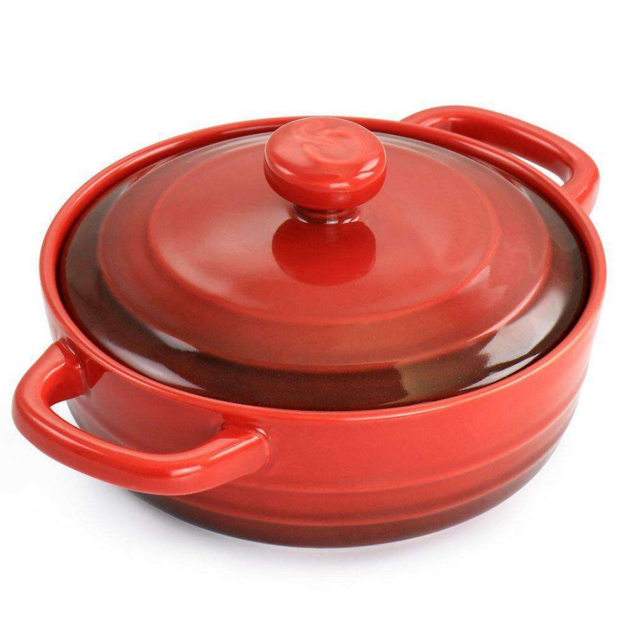 Casserole Dishes * | Appleton 10 Oz. Stoneware Mini Casserole Baker In Gradient Red By Crock-Pot